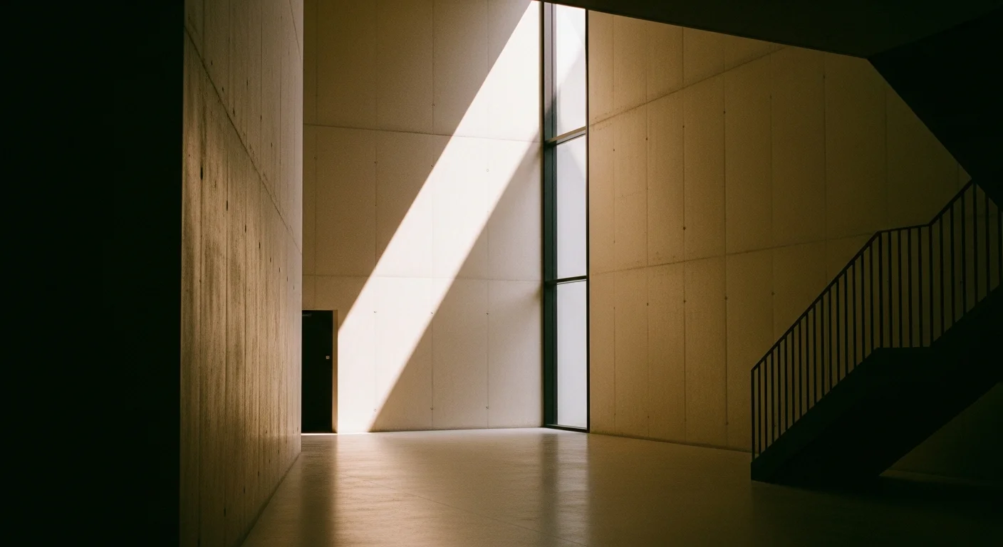 Atrium mit Lichteinfall — atmosphärischer Hintergrund